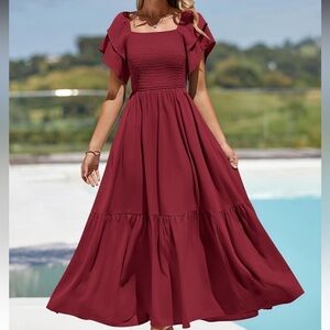 Burgundy dress